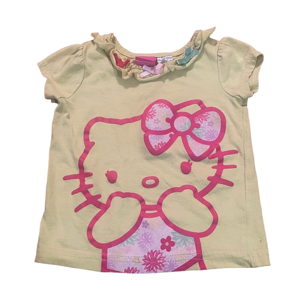 Hello Kitty Girls Yellow/Green Shirt 24 Months